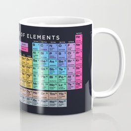 Periodic Table of Elements A - Black Coffee Mug