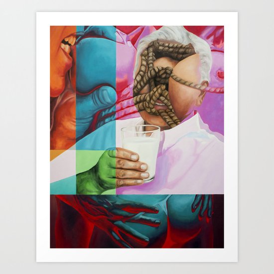 Daddy Wants Milk Art Print