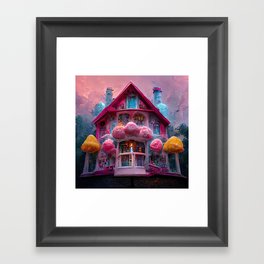 Cotton Candy House Framed Art Print