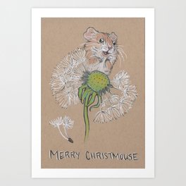 Merry Christmouse Art Print