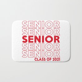 Class Of 2021 Senior Repeat Pattern Bath Mat | 2021Graduates, Backtoschool, Teamseniors, Classof2021, Seniormom2021, Seniormom, Senioryear, Senior2021, 2021Senior, Graduation2021 
