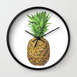 Pineapple, tropical fruit Wall Clock