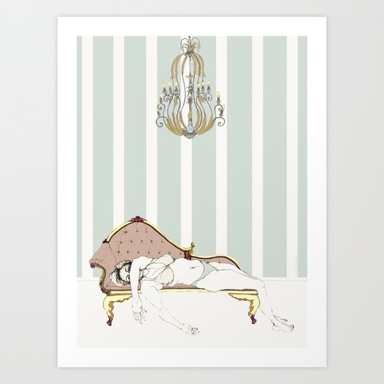 Chaise longue Art Print
