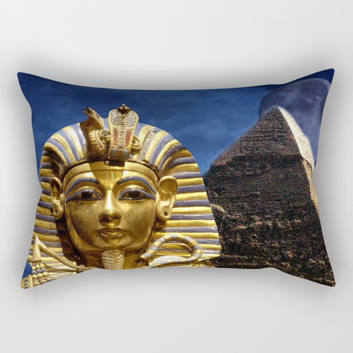 King Tut and Pyramid Rectangular Pillow