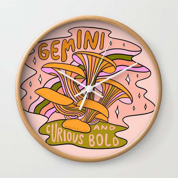 Gemini Mushroom Wall Clock