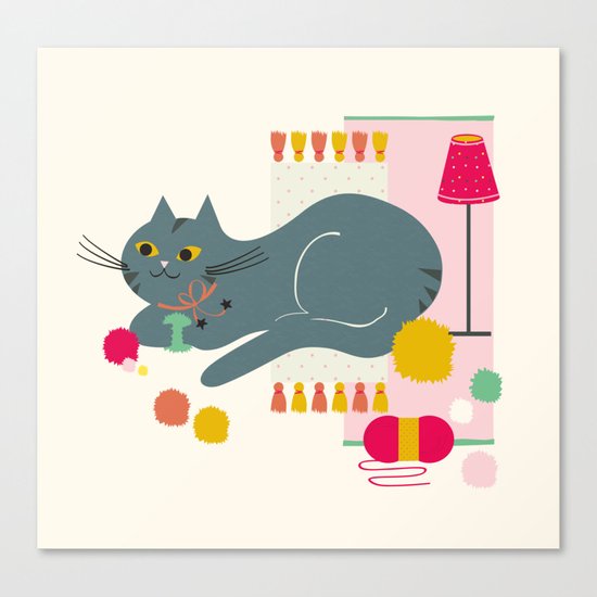 Cosy Cat Canvas Print