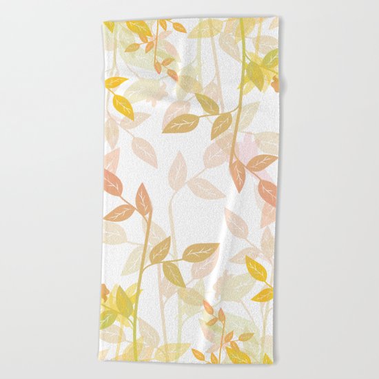 Nature Leaves Beach Towel