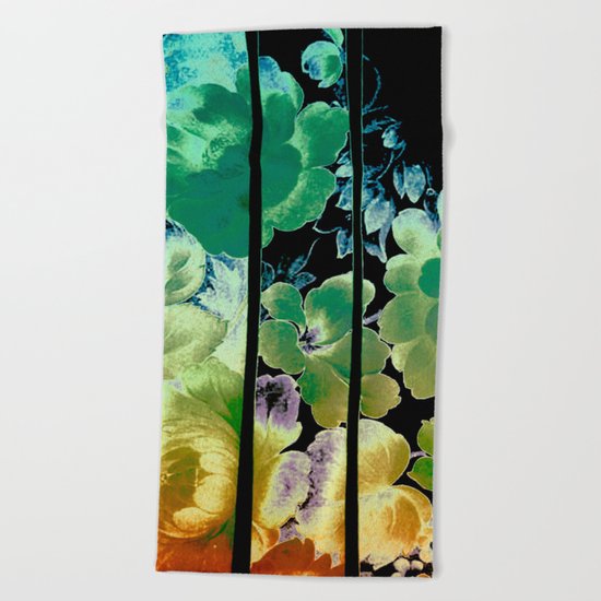 trapped floral Beach Towel