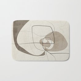 Minimalist Abstract Art Shapes - Scribbles -  Beige 2 Bath Mat | Design, Abstract, Geometric, Interiordesign, Shape, Interior, Modern, Graphicdesign, Trending, Simplydesignart 