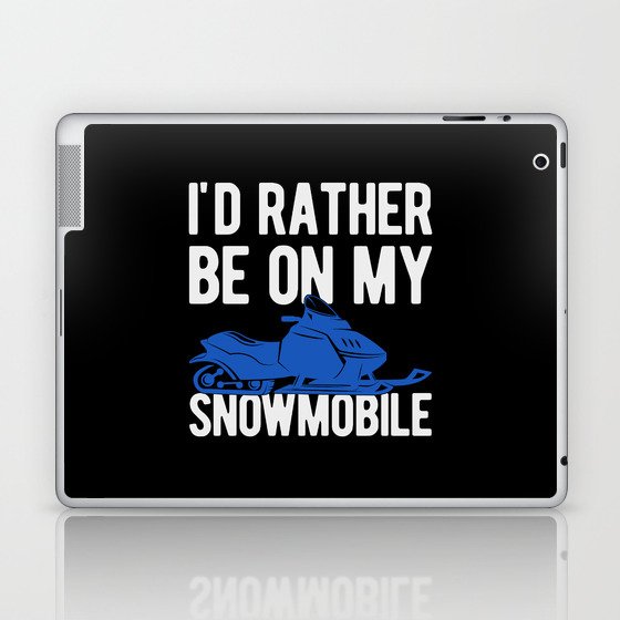 Funny Snowmobile Lover Laptop & iPad Skin