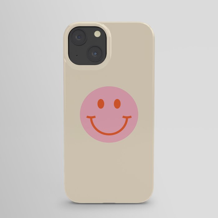 70s Retro Pink Smiley Face iPhone Case
