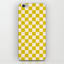 Vintage Lime Green Checkers iPhone Skin