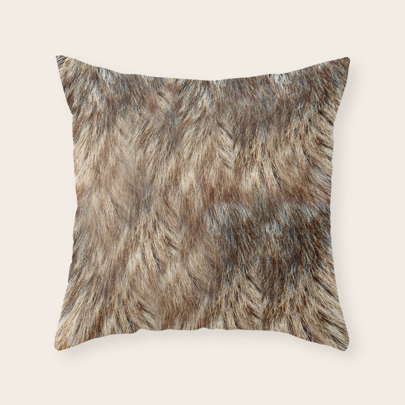 faux fur throw pillow