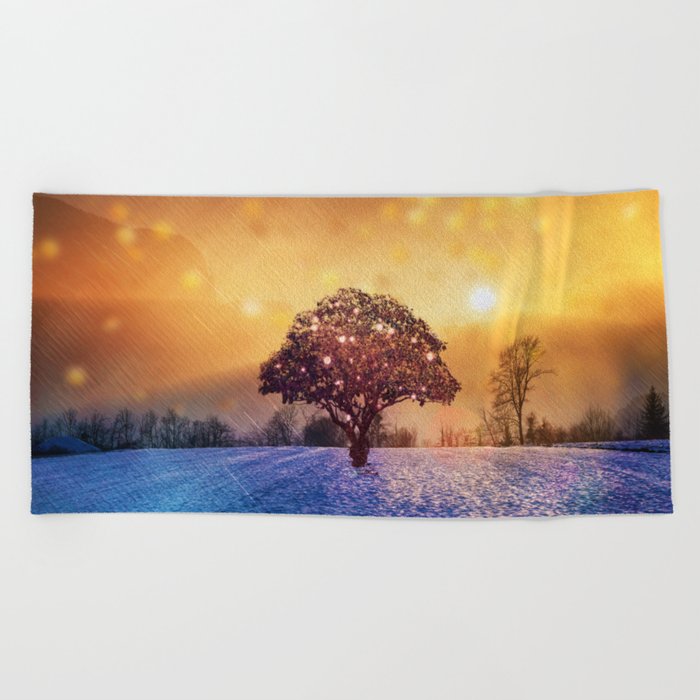 Miracle Tree In Frozen Tundra Home Decor Scenic Wall Art Winter