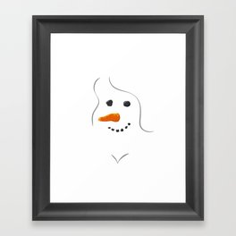 cute snow girl Framed Art Print