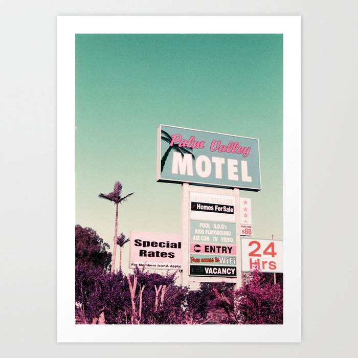 Palm Valley Motel, Hunter Valley Art Print