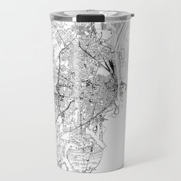 Mobile White Map Travel Mug
