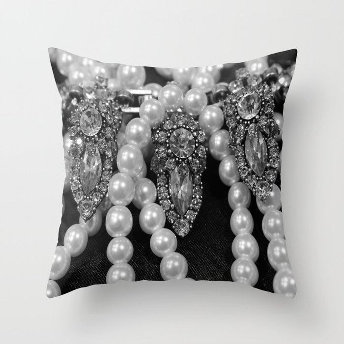 Diamonds and Pearls Throw Pillow