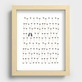 Counting Black & White Sheep Recessed Framed Print