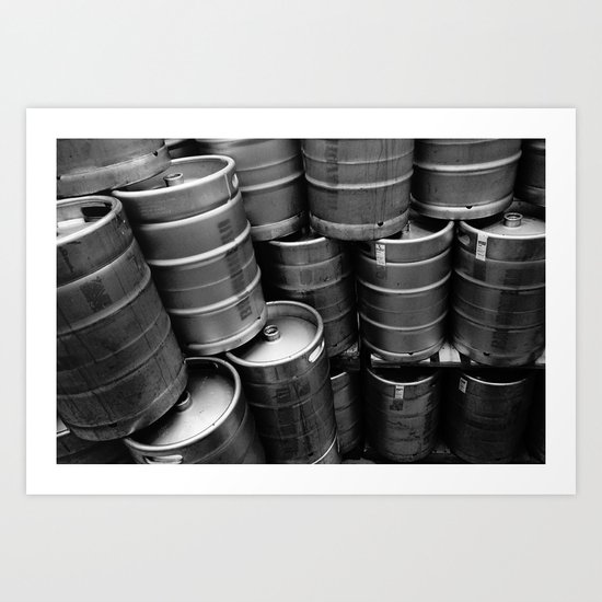 Kegs. Art Print