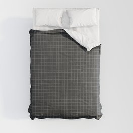 Dark Gray Grid Comforter