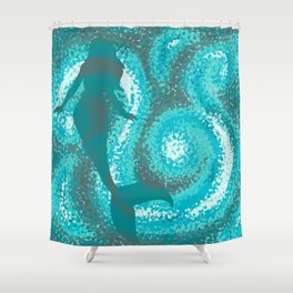 Mermaid Swirl Shower Curtain