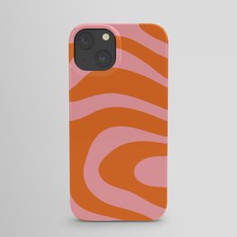 Abstract Retro 70s Orange Pink iPhone Case