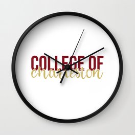 College Of Charleston Wall Clock | Cofc, Graphicdesign, Coffee, Pilates, College, Georgia, Gold, Charleston, South, Marron 