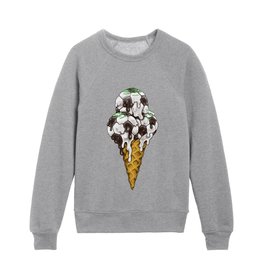 Ice Cream Soccer Balls Kids Crewneck