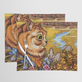 Louis Wain Country Cottage Cat  Placemat