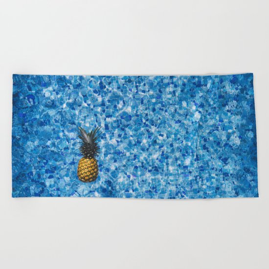 Pineapple Pool Beach Towel