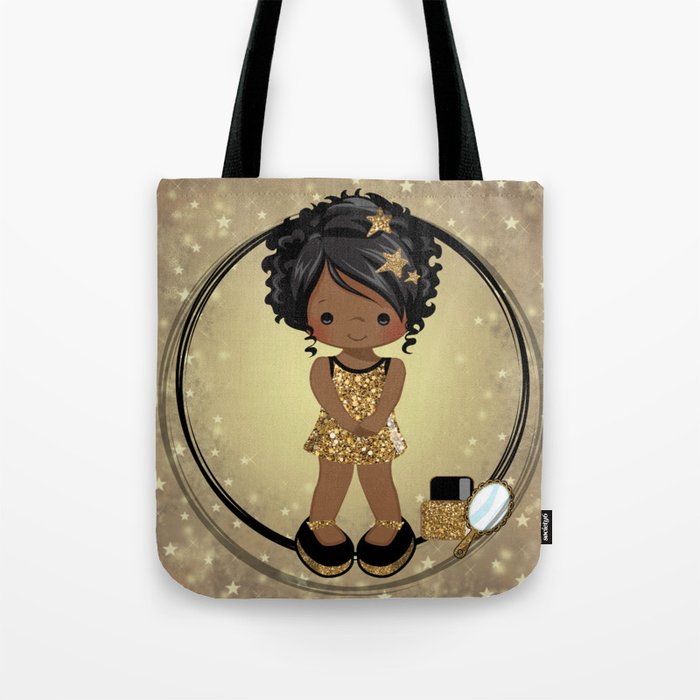 Star Gold Black Tote Bag