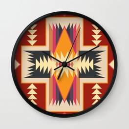Navajo Pattern Three Wall Clock