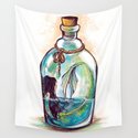 A bottle of mermaid Wandbehang