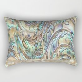 Abalone Turquoise Shell Art Design | Saletta Home Decor Rectangular Pillow