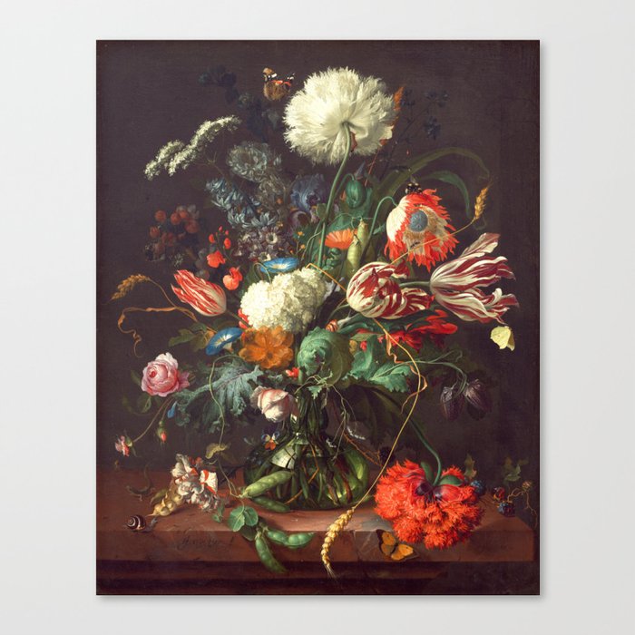 Vase of Flowers II - de Heem Canvas Print