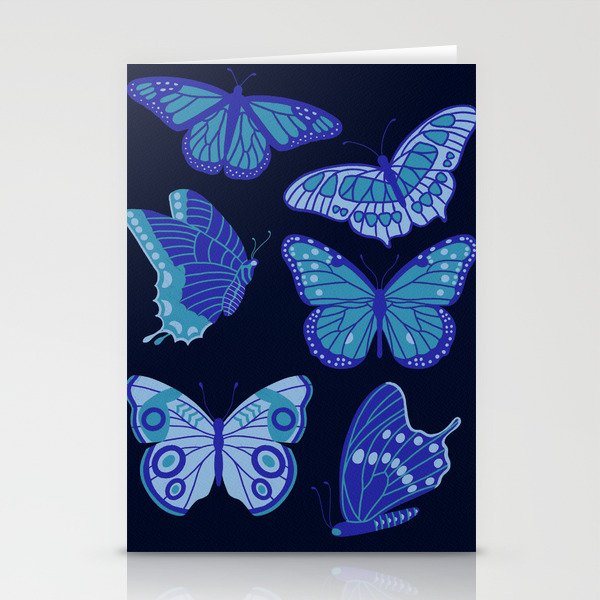 Texas Butterflies – Blue on Navy Stationery Cards