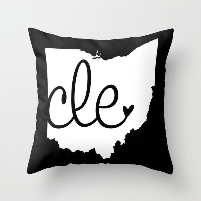 Love Cleveland Throw Pillow