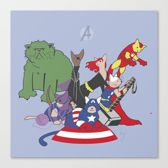 The Catvengers - Earth's Mightiest Kitties Canvas Print