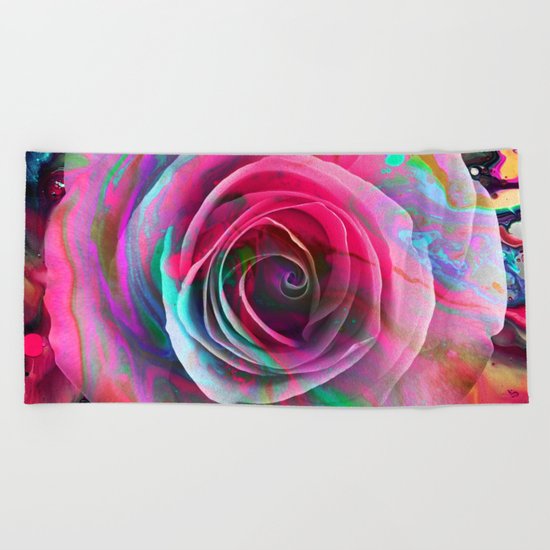 Marble Colored Rose Beach Towel