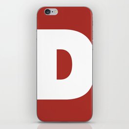 D (White & Maroon Letter) iPhone Skin