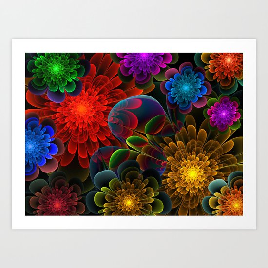 Fractal Bouquet Art Print