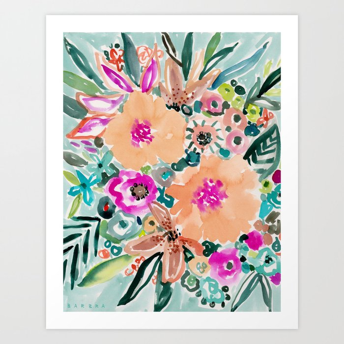 SMELLS LIKE WONDER VIBES Floral Art Print