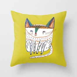 Cat. cats, kitten, cat art, cat illustration, cat pattern Throw Pillow