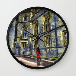 Windsor Castle Coldstream Guard Art Wall Clock