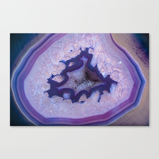 Blue geode crystals Canvas Print