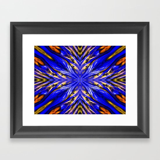 Blue Starburst Framed Art Print