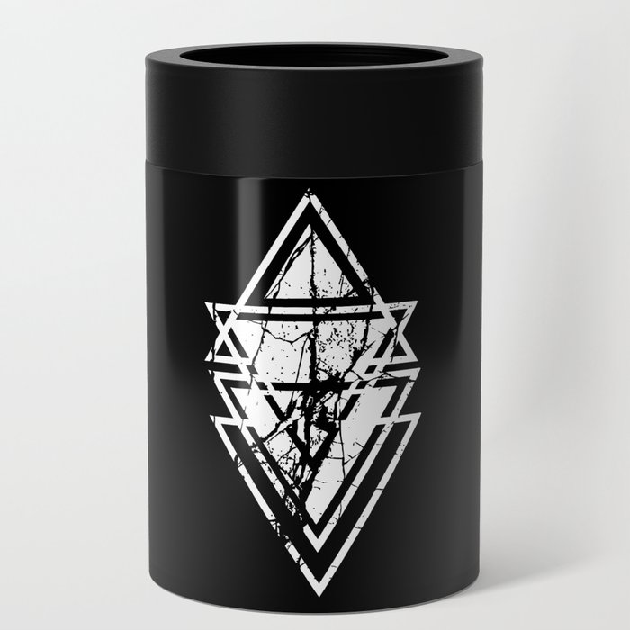 Abstract Geometric Shape Grunge Can Cooler