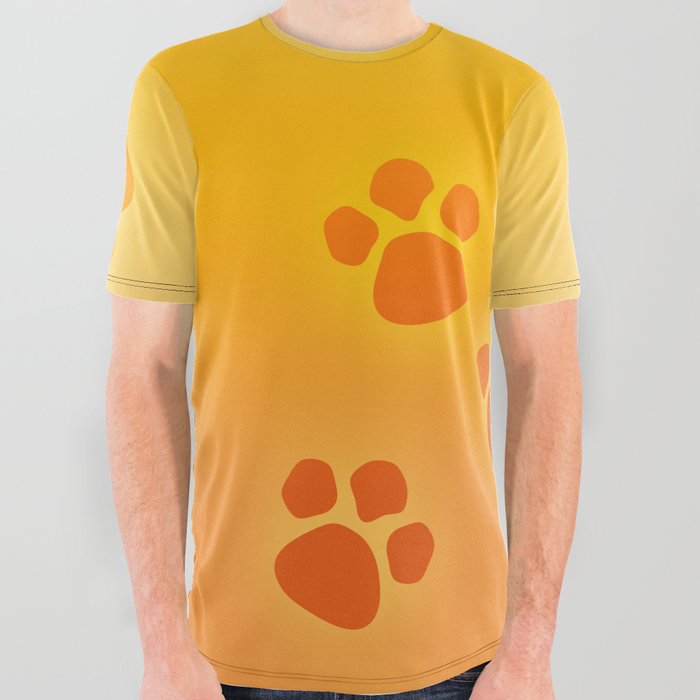Dog Paws All Over Graphic Tee