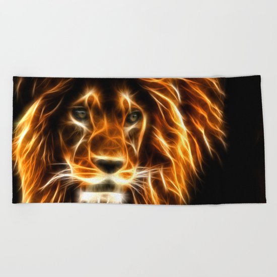 lion Beach Towel